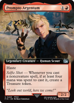 Prompto Argentum (Extended Art) [FINAL FANTASY] Magic MTG - Image 1