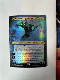MTG Kaito, Bane of Nightmares - Borderless- Duskmourn: House of Horror NM - Image 1