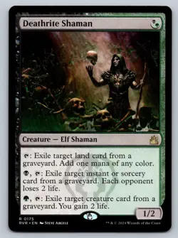 MTG Ravnica Remastered #175 Deathrite Shaman Rare Creature Elf Shaman - Image 1