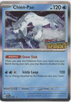 Chien-Pao Pokemon Surging Sparks Staff Promo #152 - Image 1