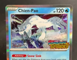 Chien-Pao Pokemon Surging Sparks Staff Promo #152 - Image 3