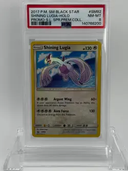 2017 Pokemon Shining Lugia SM82 PSA 8 NM-MT Black Star Promo - Image 1