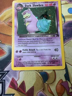 Dark Slowbro 12/82 Team Rocket Set Holo Rare Pokemon Card Nintendo TCG WOTC NM - Image 3