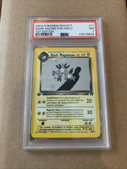 Pokemon Team Rocket Dark Magneton 1st Edition Holo #11/82 PSA 7 2000 Rare - Image 1