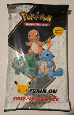 Pokemon TCG Kanto First Partner Pack 25th Anniversary Train On Jumbo Cards - Image 1