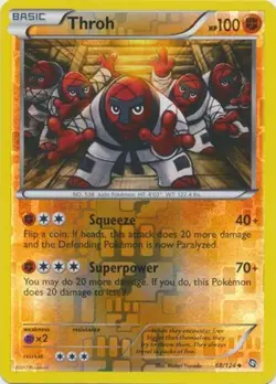 Pokemon - Throh - 68/124 - Uncommon - Reverse Holo - BW - Dragons Exalted - NM - Image 1