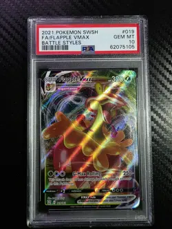 2021 Pokemon Battle Styles #019 Fa/Flapple Vmax Battle Styles PSA 10 - Image 1