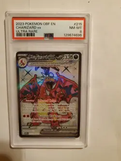 2023 Pokemon OBF # 215 Charizard Ultra Rare PSA 8 NM-MT - Image 1