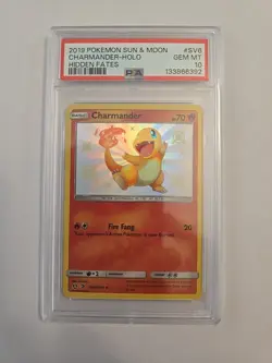 Pokemon Charmander Hidden Fates Shiny Vault #SV6 PSA 10 Gem Mint - Image 1