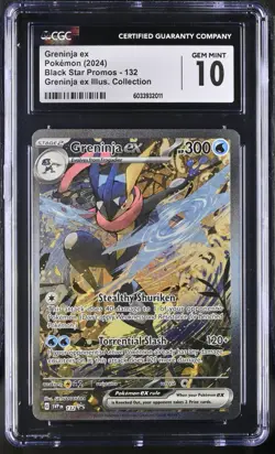 2024 POKEMON BLACK STAR PROMOS #132 GRENINJA EX CGC 10 GEM MINT - Image 1