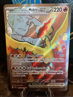 Pokemon Destined Rivals - Team Rocket’s Moltres 208/182 Full Art Ultra Rare - Image 1