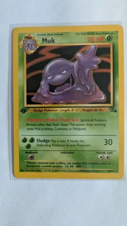 Muk 28/62 Fossil 1st Edition Regular Pokemon TCG First Edition - Image 1