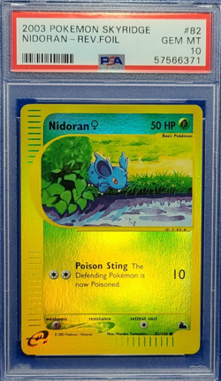 2003 Pokemon Nidoran #82 Skyridge Reverse PSA 10 Gem Mint - Image 1