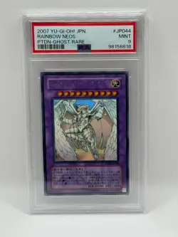 PSA 9 Yugioh Rainbow Neos PTDN-JP044 Ghost Rare Japanese Phantom Darkness - Image 1