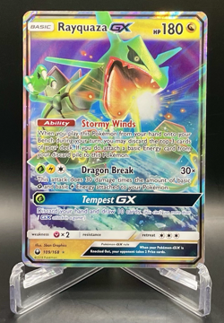 Rayquaza GX 109/168 SM: Celestial Storm Ultra Rare Full Art Holo Pokemon TCG - Image 1