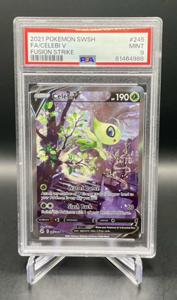PSA 9 Celebi V 245/264 (Alt Art) Fusion Strike Ultra Rare Full Art Pokemon NM/M - Image 1