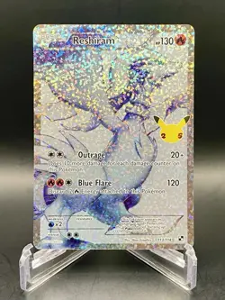 Reshiram 113/114 Celebrations: Classic Collection Full Art Holo Pokemon TCG NM/M - Image 1