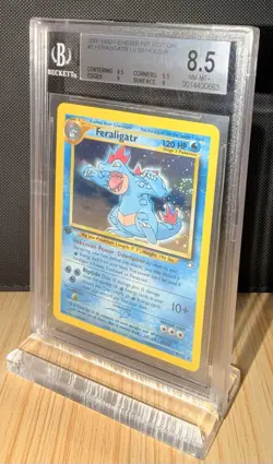 Pokemon Feraligatr 1st Edition Neo Genesis Holo BGS 8.5 NM-MT+ WOTC 2000 #5 - Image 2