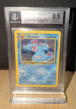 Pokemon Feraligatr 1st Edition Neo Genesis Holo BGS 8.5 NM-MT+ WOTC 2000 #5 - Image 3