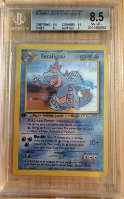 Pokemon Feraligatr 1st Edition Neo Genesis Holo BGS 8.5 NM-MT+ WOTC 2000 #5 - Image 4