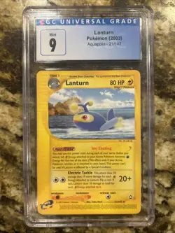 Aquapolis Lanturn 21/147 Pokemon 2003 CGC Mint 9 Grade - Image 1