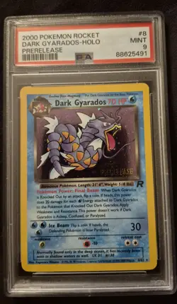 Pokemon Rocket #8 Promo - Dark Gyarados - Holo Prerelease PSA 9 MINT💎 - Image 1