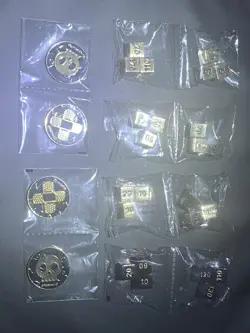 Pokemon TCG Zacian Premium Metal Dice And Metal Condition Markers - Image 1