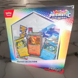 Pokemon Scarlet & Violet Prismatic Evolutions Box Flareon Vaporeon Jolteon - Image 1