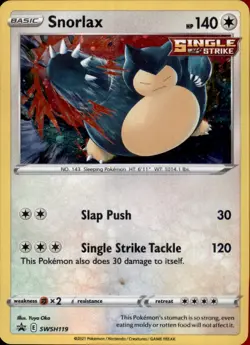 Snorlax SWSH119 Holofoil - Pokemon SWSH: Sword & Shield Promo Cards - Image 1