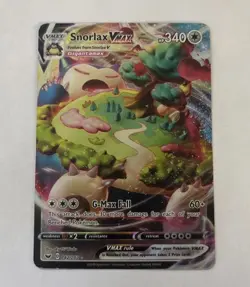Pokemon TCG Snorlax VMAX Holo Ultra Rare Card Sword & Shield 142/202 - Image 3