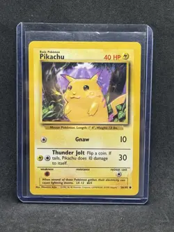 1995 Pokemon Yellow Cheeks Pikachu 58/102 - Image 1