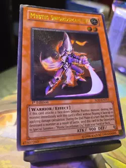 YuGiOh SOD-EN011 Mystic Swordsman LV2 Ultimate Rare 1st Edition MP!!! - Image 2