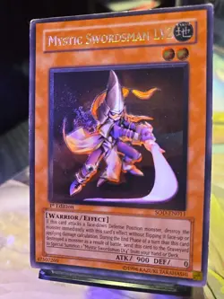 YuGiOh SOD-EN011 Mystic Swordsman LV2 Ultimate Rare 1st Edition MP!!! - Image 3