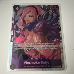 One Piece Vinsmoke Reiju OP06-069 Wings Captain Super Rare Foil 5000 Namco - Image 1