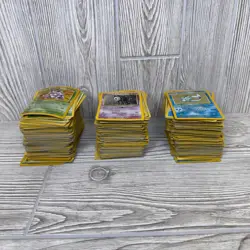 Vintage Lot of Pokemon Cards, Most from 2004 or Earlier, All in BAD CONDITION! - Image 2