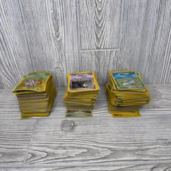 Vintage Lot of Pokemon Cards, Most from 2004 or Earlier, All in BAD CONDITION! - Image 4