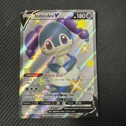 Indeedee v SV114/SV122 Shining Fates Full Art Pokemon Card - Image 1