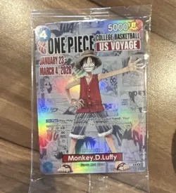 Bandai One Piece CCG Monkey.D.Luffy US Voyage Promo Full Art Foil Card - Image 1