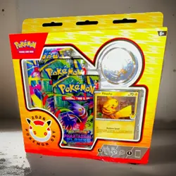 Pokemon Day 2026 Collection Box Pikachu Promo Card 3 Booster Packs - Image 1