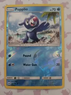 Popplio 39/149 Sm Base Set Reverse Holo NM Pokemon Tcg Card - Image 1