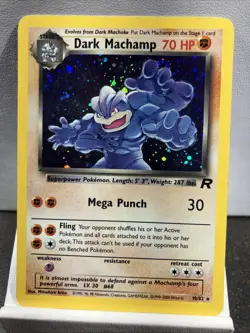 Pokemon Card TCG Dark Machamp Holo Rare Rocket Set - Image 1