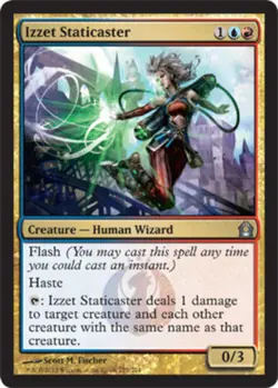 1x Izzet Staticaster - Foil Light Play, English Return To Ravnica MTG Magic - Image 1