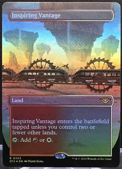 Inspiring Vantage #303 Outlaws of Thunder Junction Borderless Foil Rare LP - Image 1