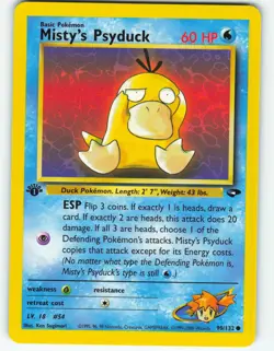 Misty's Psyduck - 1st Edition - 90/132 Gym Challenge - Pokemon TCG - 2000 - Image 1