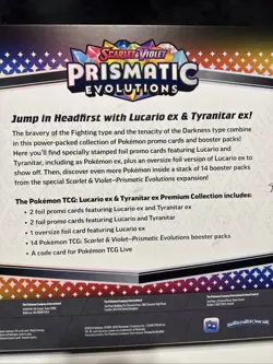 NEW Pokemon Prismatic Evolution Lucario & Tyranitar EX Premium Collection - Image 4