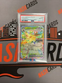 2025 POKEMON EN-PRISMATIC EVOLUTIONS #006 LEAFEON ex SURPRISE BOX PSA 10 - Image 1