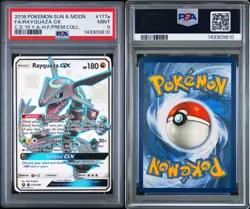PSA 9 2018 Pokemon Sun & Moon Celestial Storm #177A Full Art Rayquaza GX - Image 3