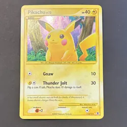 Pikachu Rising Rivals Secret Rare Holo Basic Pokemon Card 112/111 2009 - Image 1