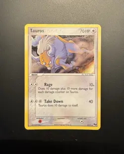 Pokemon TCG Tauros Pop Series 2 Holo Rare Card 5/17 - Image 1