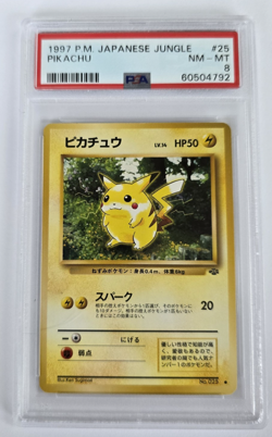 1997 Japanese Pokemon Jungle Pikachu #25 PSA 8 Near Mint - Mint - Image 1